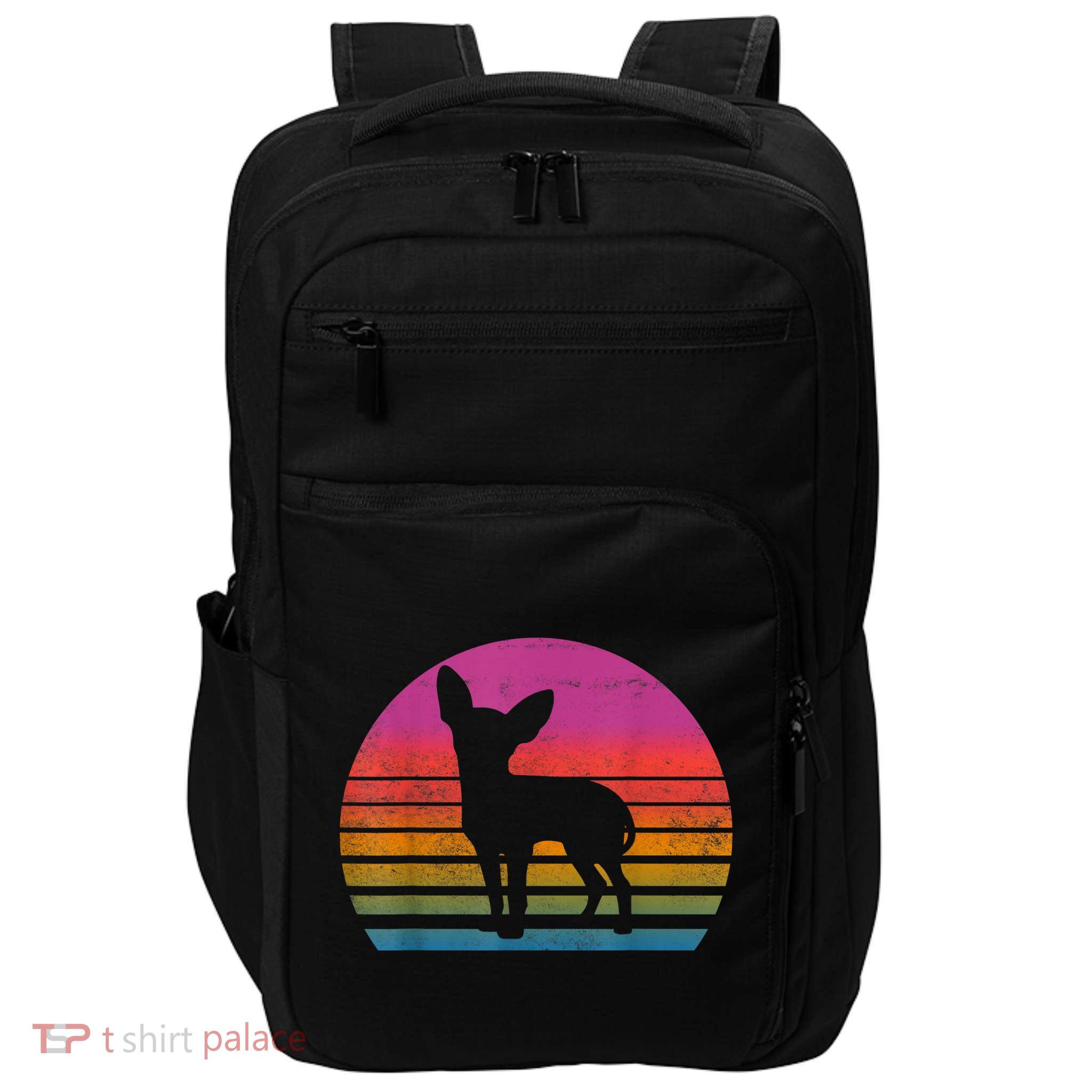 Retro 80s Chihuahua Chihuahua Lover Chihuahua Mom Impact Tech Backpack