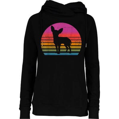 Retro 80s Chihuahua Chihuahua Lover Chihuahua Mom Womens Funnel Neck Pullover Hood