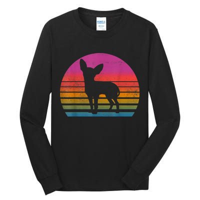Retro 80s Chihuahua Chihuahua Lover Chihuahua Mom Tall Long Sleeve T-Shirt