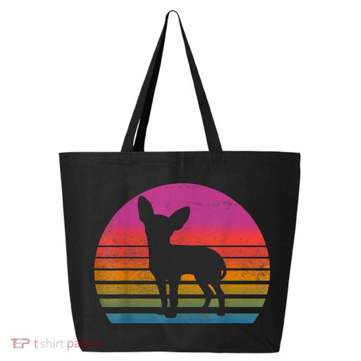 Retro 80s Chihuahua Chihuahua Lover Chihuahua Mom 25L Jumbo Tote