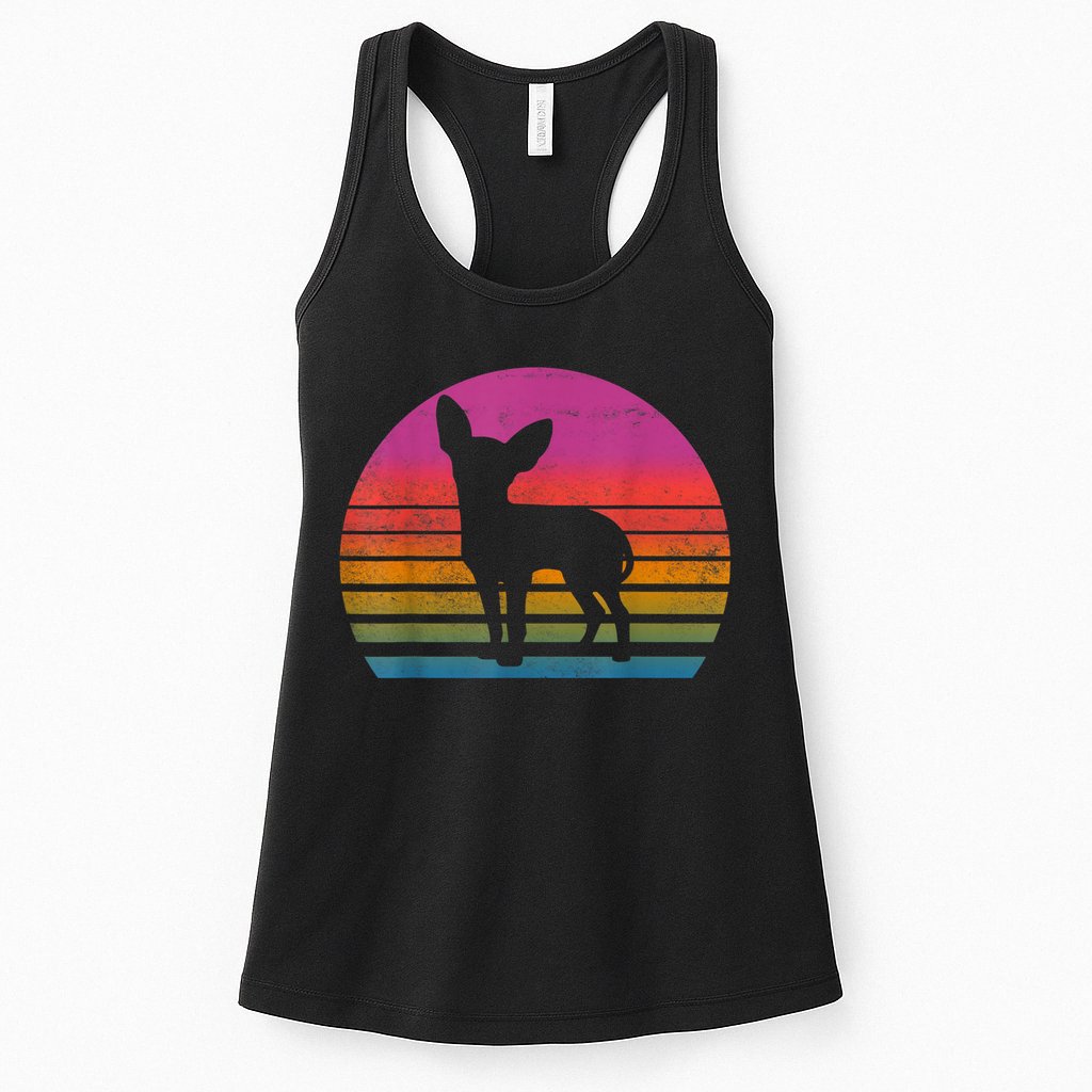 Retro 80s Chihuahua Chihuahua Lover Chihuahua Mom Womens Tank Top