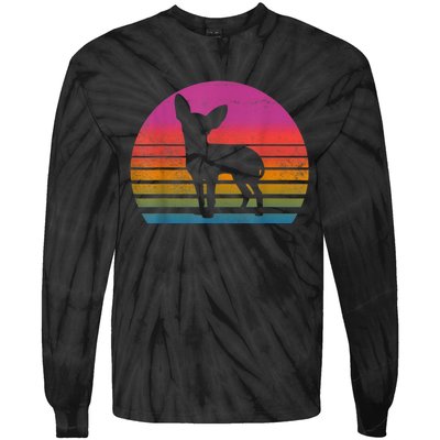 Retro 80s Chihuahua Chihuahua Lover Chihuahua Mom Tie-Dye Long Sleeve Shirt