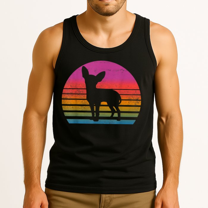 Retro 80s Chihuahua Chihuahua Lover Chihuahua Mom Tank Top