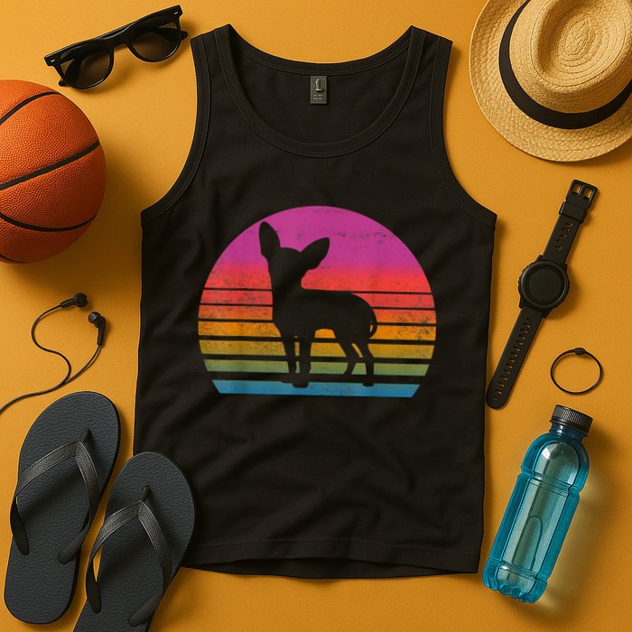 Retro 80s Chihuahua Chihuahua Lover Chihuahua Mom Tank Top