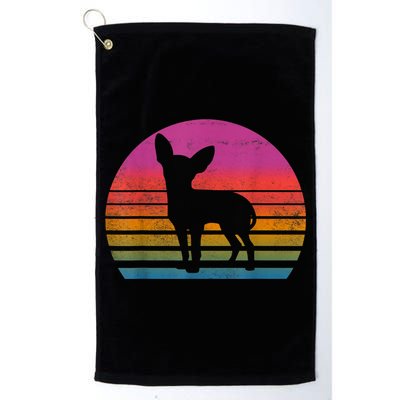 Retro 80s Chihuahua Chihuahua Lover Chihuahua Mom Golf Towel