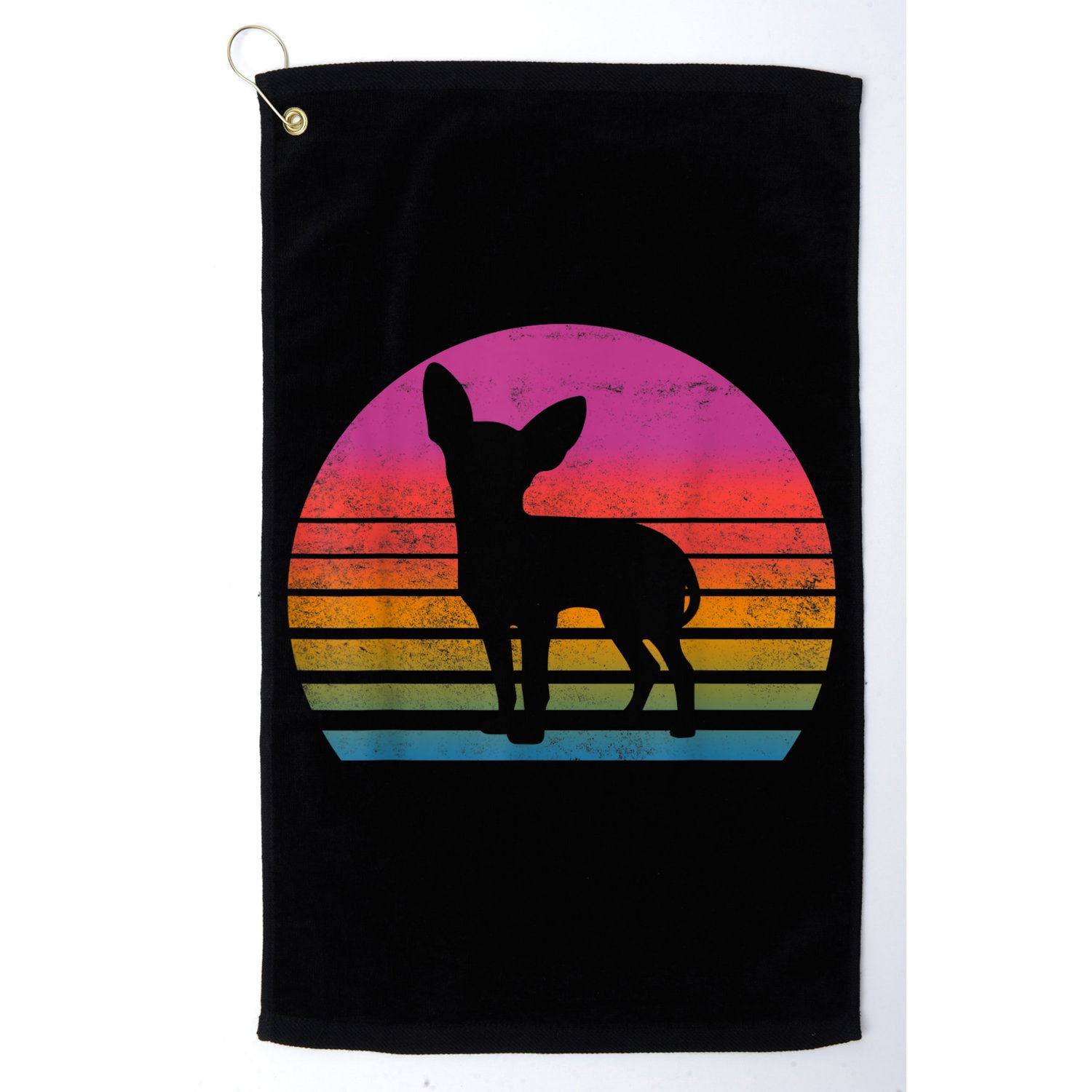 Retro 80s Chihuahua Chihuahua Lover Chihuahua Mom Golf Towel