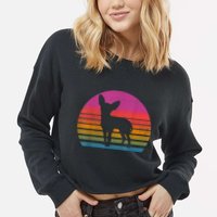 Retro 80s Chihuahua Chihuahua Lover Chihuahua Mom Cropped Pullover Crew