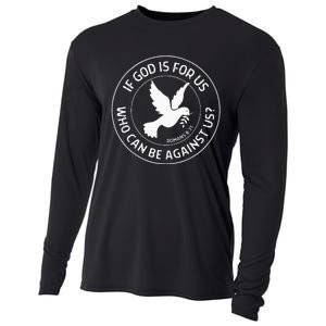 Romans 831 Christian Bible Verse If God Is For Us Faith Cooling Performance Long Sleeve Crew