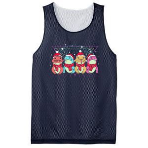 Retro 8s0s Christmas Komodo Monitor Santa Hat Komodo Dragon Mesh Reversible Basketball Jersey Tank