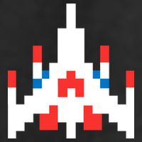 Retro 80's Computer Game Space Ship 7 Panel Mesh Trucker Snapback Hat