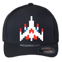 Retro 80's Computer Game Space Ship Flexfit Unipanel Trucker Cap
