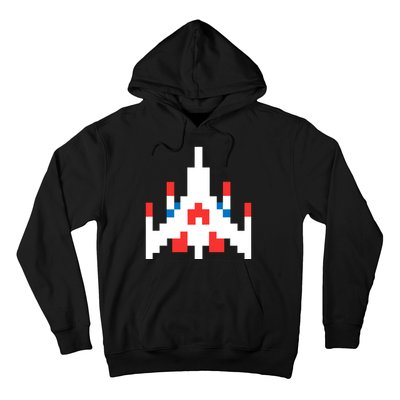 Retro 80's Computer Game Space Ship Hoodie