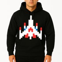 Retro 80's Computer Game Space Ship Hoodie
