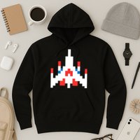 Retro 80's Computer Game Space Ship Hoodie