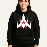 Retro 80's Computer Game Space Ship Hoodie