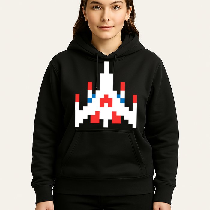 Retro 80's Computer Game Space Ship Hoodie