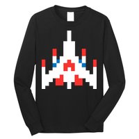 Retro 80's Computer Game Space Ship Long Sleeve Shirt