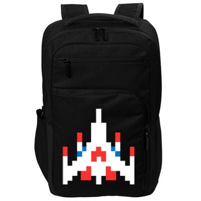 Retro 80's Computer Game Space Ship Impact Tech Backpack