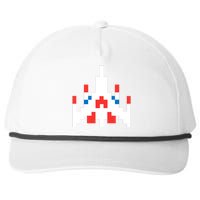 Retro 80's Computer Game Space Ship Snapback Five-Panel Rope Hat