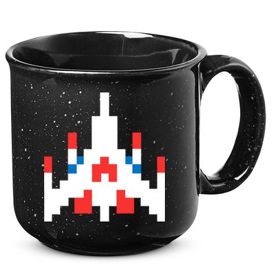 Retro 80's Computer Game Space Ship 15oz Campfire Ceramic Mug