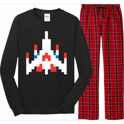 Retro 80's Computer Game Space Ship Long Sleeve Pajama Set