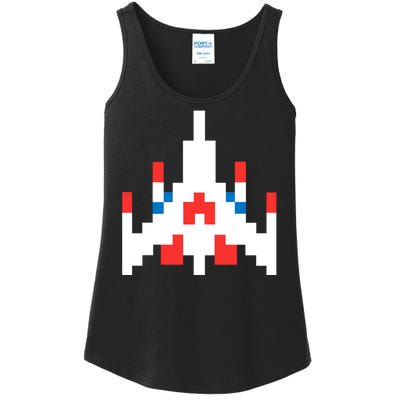 Retro 80's Computer Game Space Ship Ladies Essential Tank