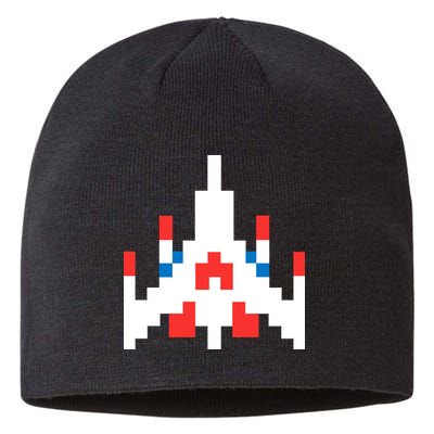 Retro 80's Computer Game Space Ship Sustainable Beanie
