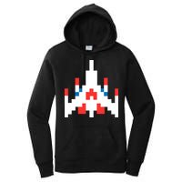 Retro 80's Computer Game Space Ship Women's Pullover Hoodie