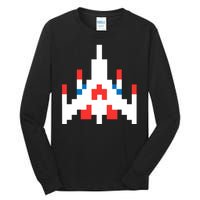 Retro 80's Computer Game Space Ship Tall Long Sleeve T-Shirt