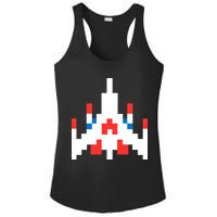 Retro 80's Computer Game Space Ship Ladies PosiCharge Competitor Racerback Tank