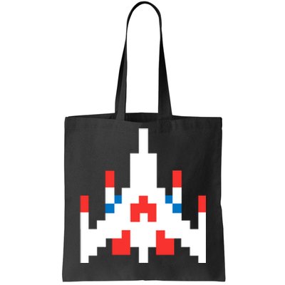 Retro 80's Computer Game Space Ship Tote Bag