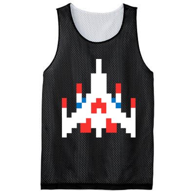 Retro 80's Computer Game Space Ship Mesh Reversible Basketball Jersey Tank