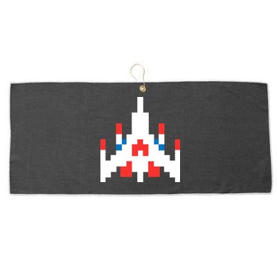 Retro 80's Computer Game Space Ship Large Microfiber Waffle Golf Towel