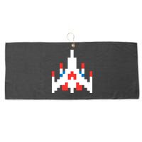 Retro 80's Computer Game Space Ship Large Microfiber Waffle Golf Towel