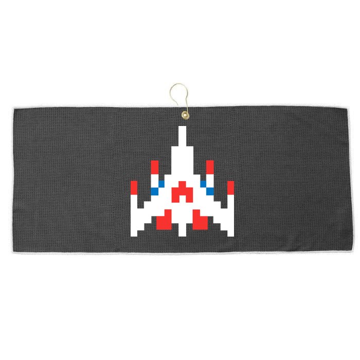 Retro 80's Computer Game Space Ship Large Microfiber Waffle Golf Towel