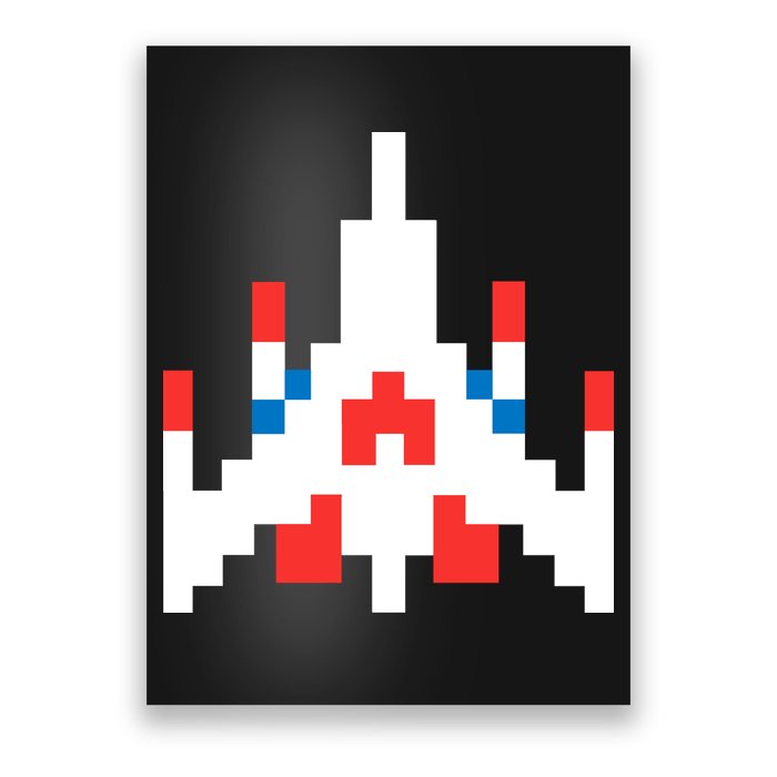 Retro 80's Computer Game Space Ship Poster