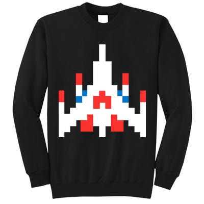 Retro 80's Computer Game Space Ship Tall Sweatshirt