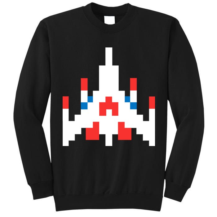 Retro 80's Computer Game Space Ship Tall Sweatshirt
