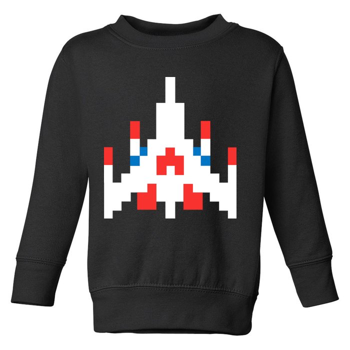 Retro 80's Computer Game Space Ship Toddler Sweatshirt