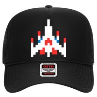 Retro 80's Computer Game Space Ship Trucker Hat