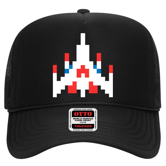 Retro 80's Computer Game Space Ship Trucker Hat