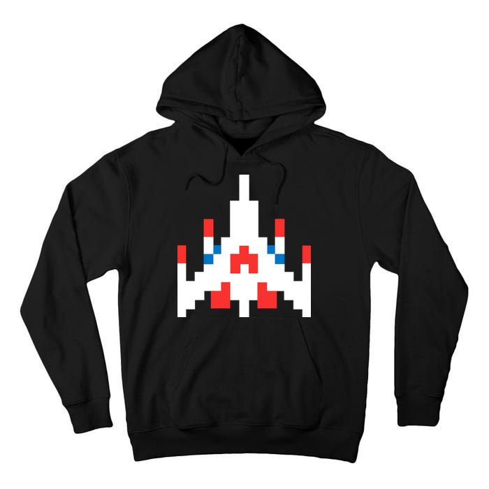 Retro 80's Computer Game Space Ship Tall Hoodie