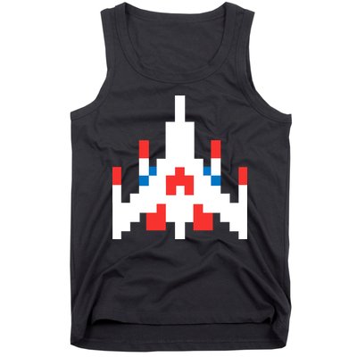 Retro 80's Computer Game Space Ship Tank Top