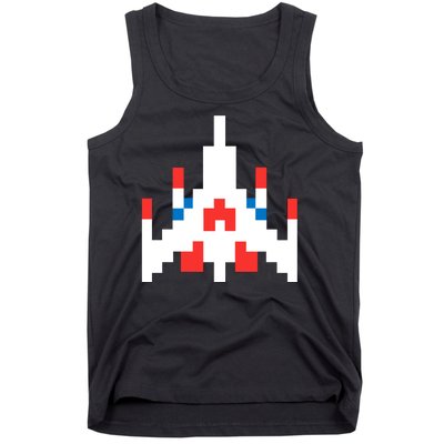 Retro 80's Computer Game Space Ship Tank Top