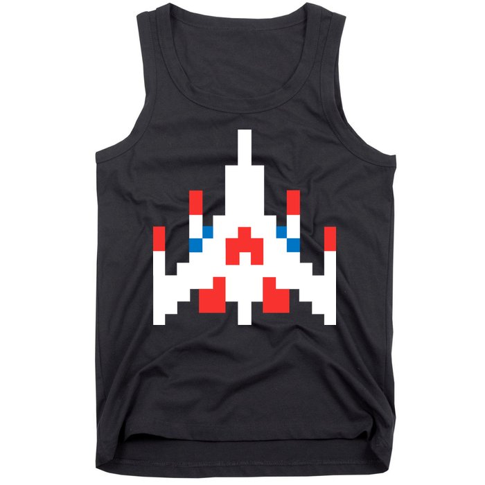Retro 80's Computer Game Space Ship Tank Top