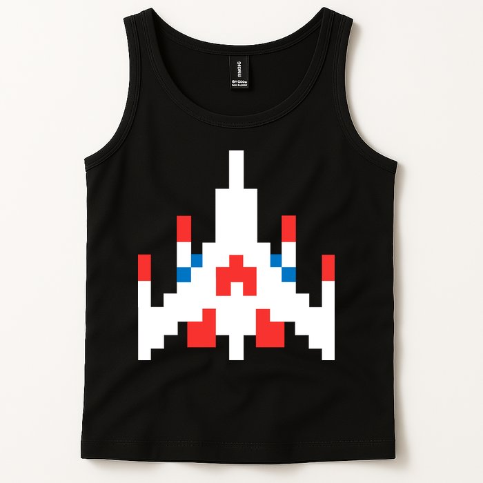 Retro 80's Computer Game Space Ship Tank Top