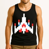 Retro 80's Computer Game Space Ship Tank Top