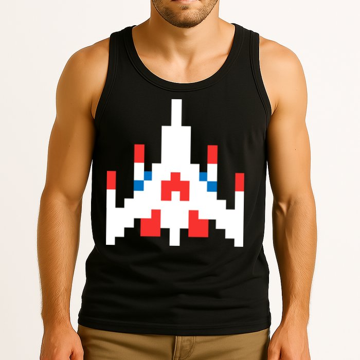 Retro 80's Computer Game Space Ship Tank Top