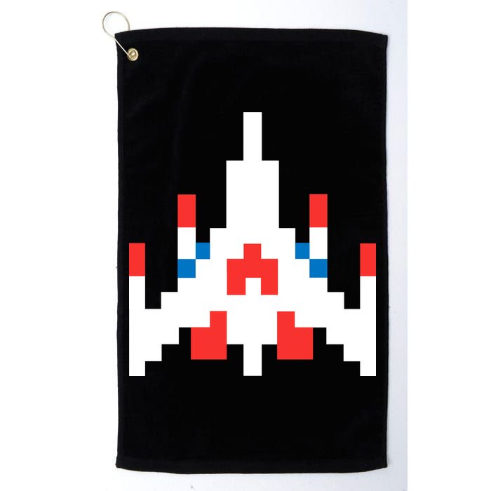 Retro 80's Computer Game Space Ship Golf Towel