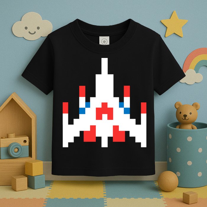 Retro 80's Computer Game Space Ship Toddler T-Shirt